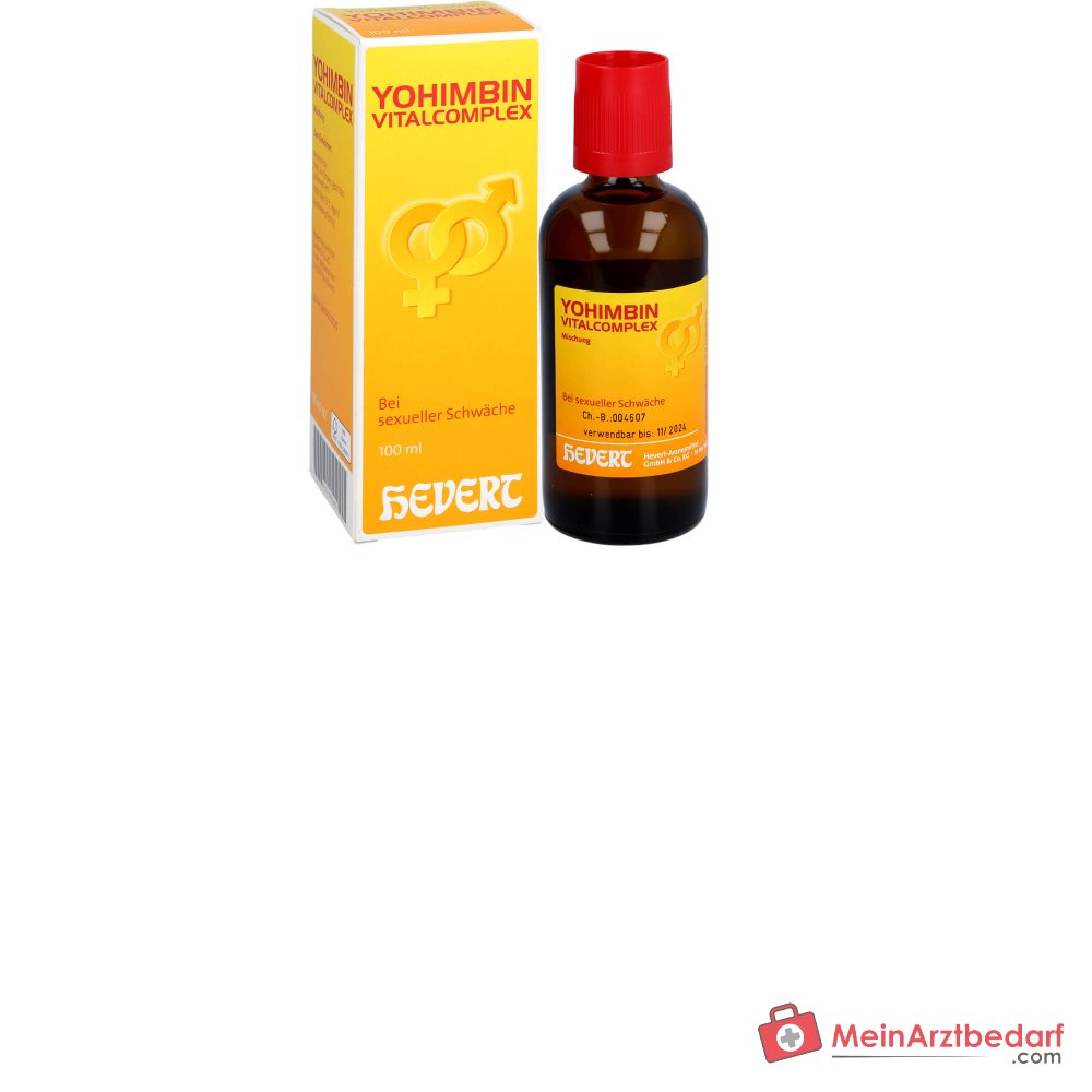 Hevert Yohimbin Vitalcomplex Acidum picrinicum / Damiana / Strychninum phosphoricum / Yohimbinum hydrochloricum Tropfen, 200 ml