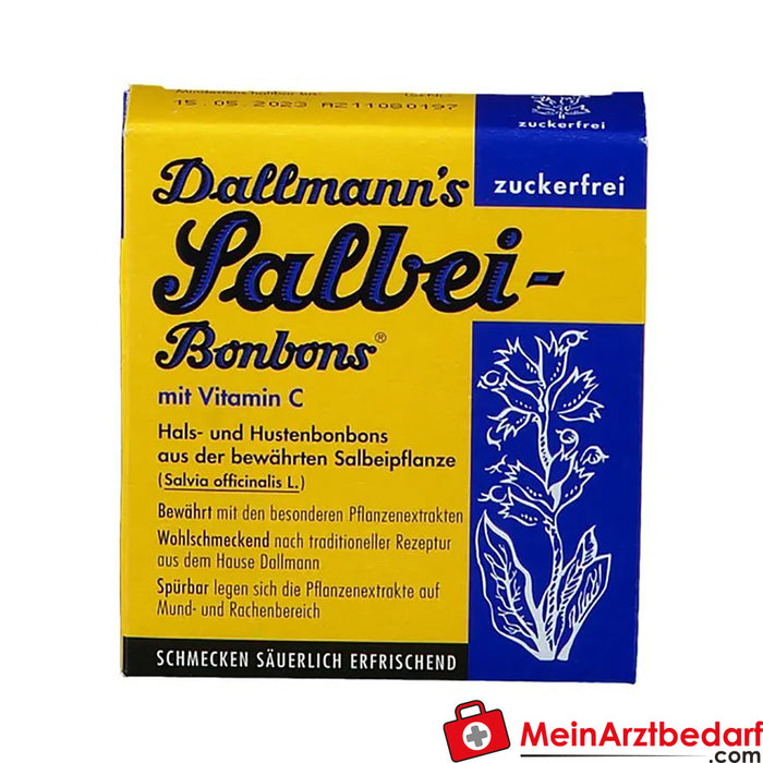 DALLMANNS® Pasticche di salvia senza zucchero, 20 pz.