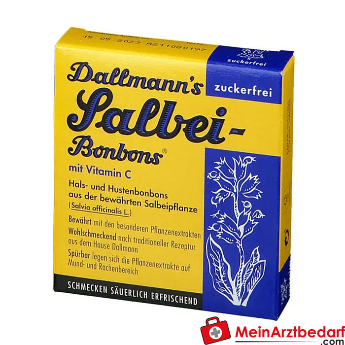 DALLMANNS® Salie zuigtabletten suikervrij, 20 stuks.