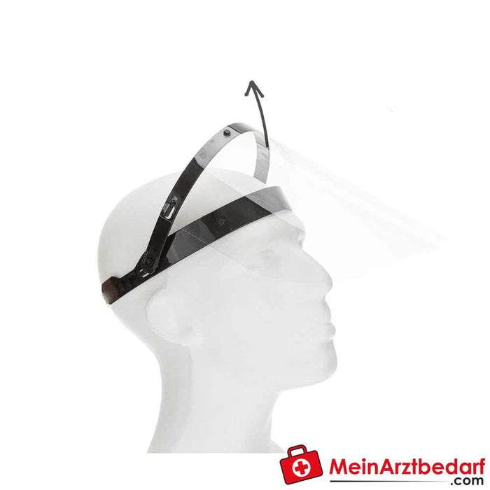 Highly transparent face visor Faceshield hinged protective shield