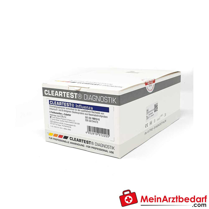 Cleartest Influenza A et B Antigen Grippe Test rapide, 5 pces