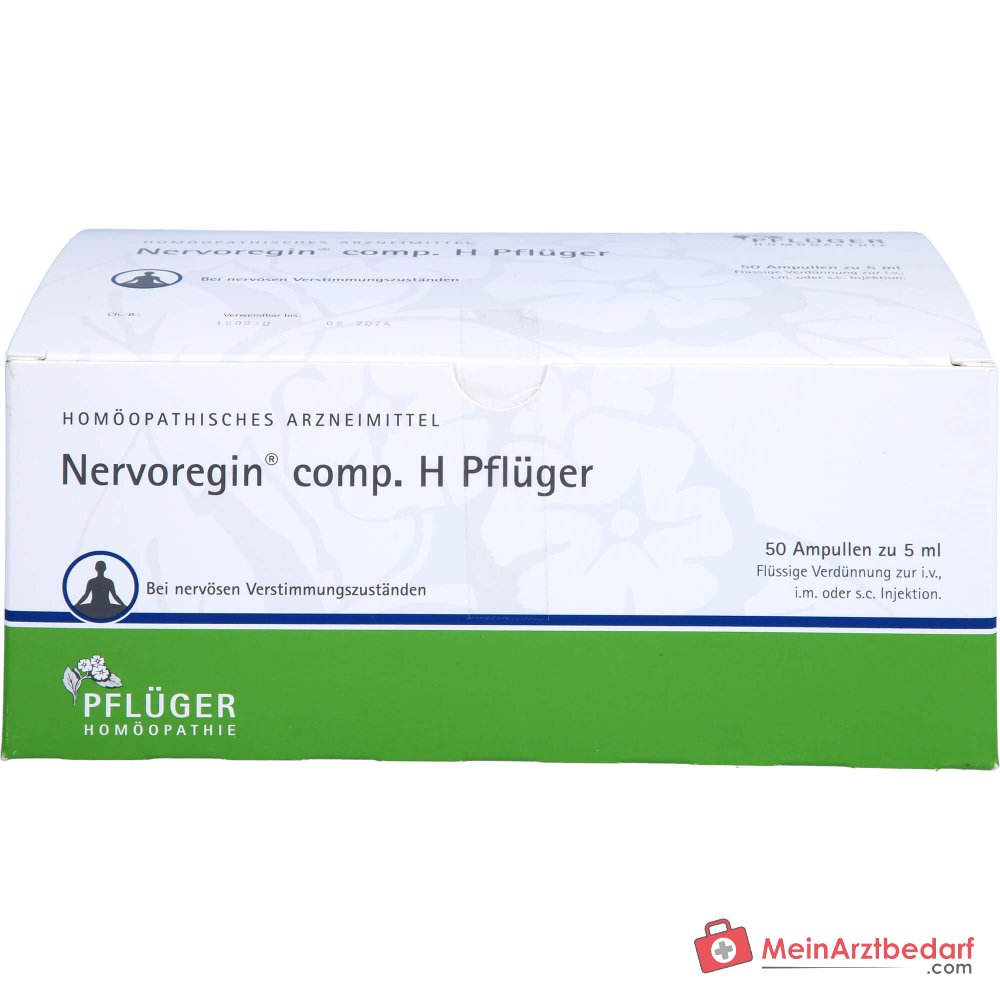 Ampułki Pflüger Nervoregin comp. H Amanita muscaria / Asa foetida / Strychnos ignatii / Valeriana officinalis / Zincum isovalerianicum, 10 szt.