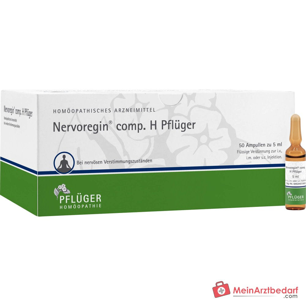 Ampułki Pflüger Nervoregin comp. H Amanita muscaria / Asa foetida / Strychnos ignatii / Valeriana officinalis / Zincum isovalerianicum, 10 szt.