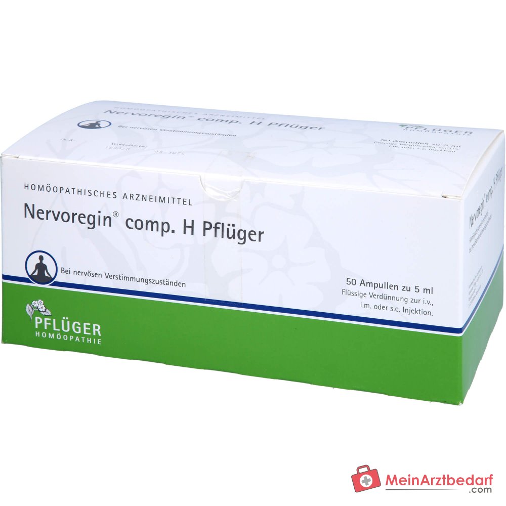 Pflüger Nervoregin comp. H Amanita muscaria / Asa foetida / Strychnos ignatii / Valeriana officinalis / Zincum isovalerianicum Ampoules, 10 unités.