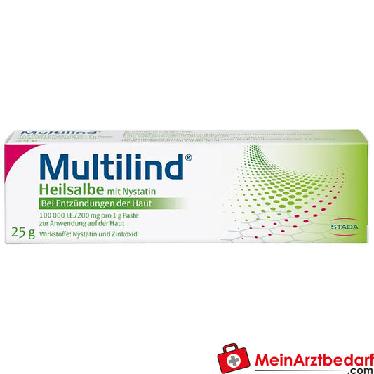Multilind Heilsalbe mit Nystatin.