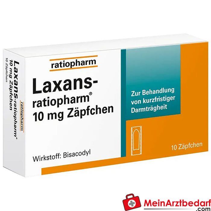 Laxans-ratiopharm 10mg supositórios