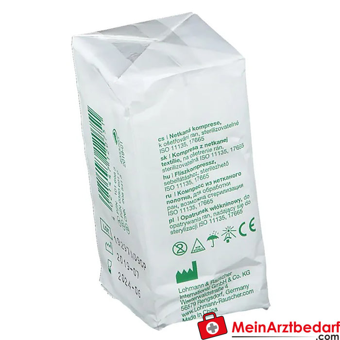 Compressa não tecida Vliwasoft® 5 cm x 5 cm 4 camadas não esterilizada, 100 unidades.