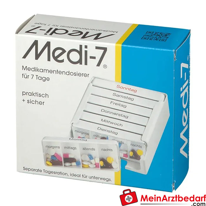 Medi-7 ilaç dispenseri, 1 adet.