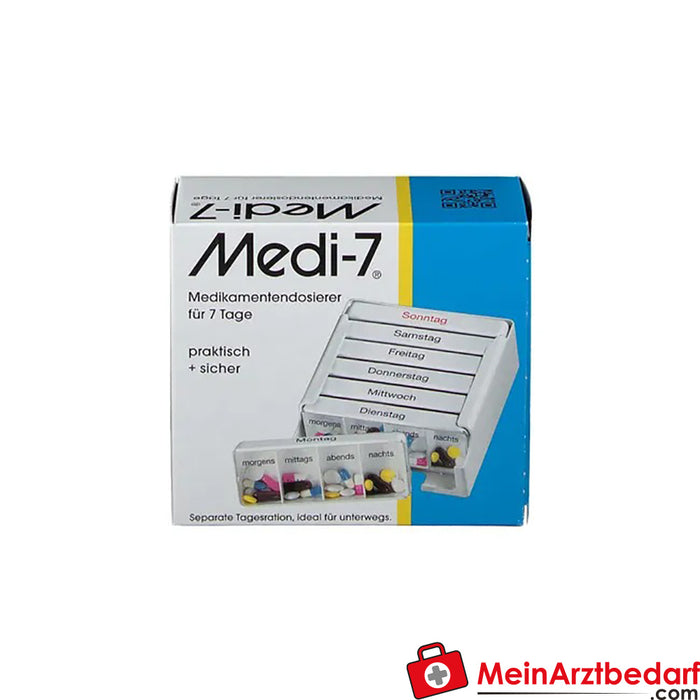 Medi-7 ilaç dispenseri, 1 adet.