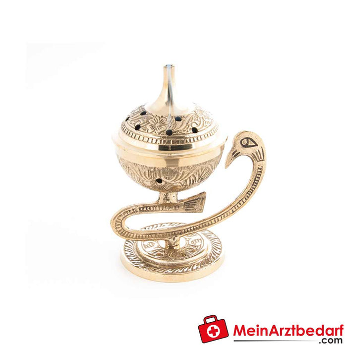 Berk swan - incense burner - approx. 12 cm highBrass