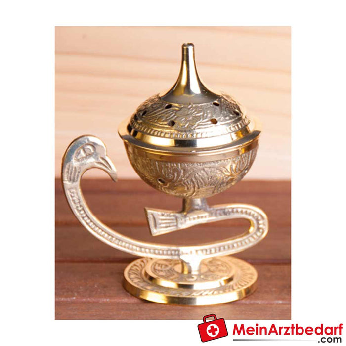 Berk swan - incense burner - approx. 12 cm highBrass