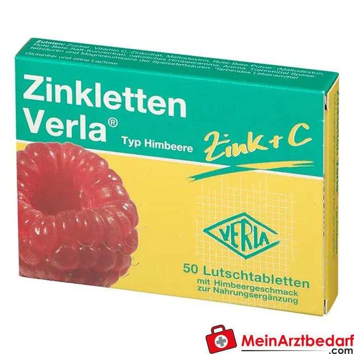 Zinc tablets Verla® Raspberry lozenges, 50 pcs.