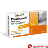 Paracetamol-ratiopharm® 125 mg Zäpfchen.