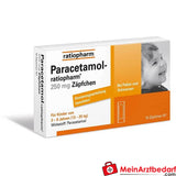 Paracetamol-ratiopharm® 250 mg Zäpfchen.