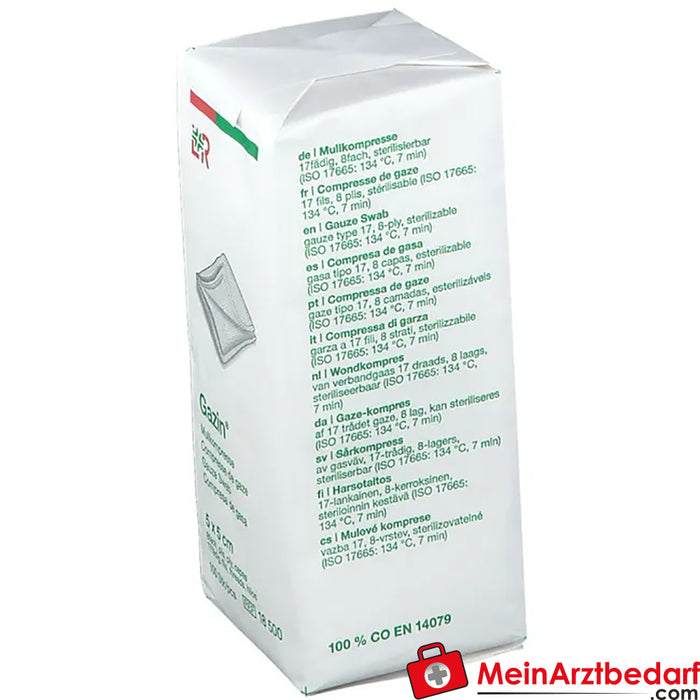 Gazin® compressa di garza 5 cm x 5 cm non sterile a 8 strati, 100 pz.