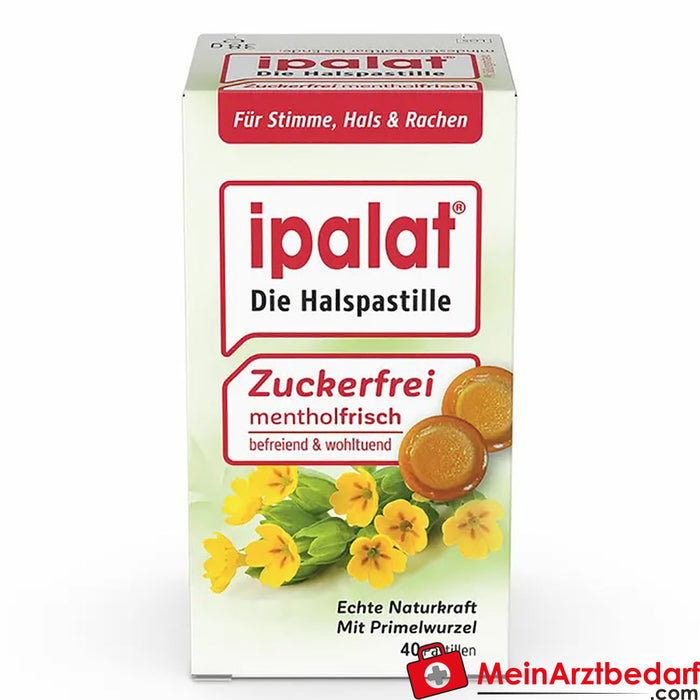 ipalat® Pastilles pour la gorge sans sucre, 40 pcs.