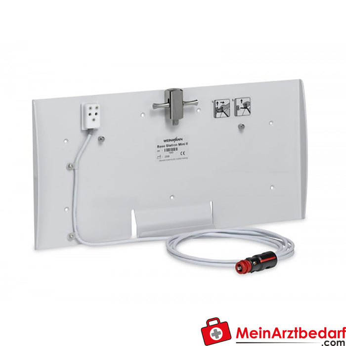 Soporte de pared Weinmann BASE-STATION Mini II con interfaz de carga (enchufe acodado de 12 V) para LIFE-BASE 1 NG XS, LIFE-BASE 1 NG, LIFE-BASE 1 NG XL, LIFE-BASE Mini II