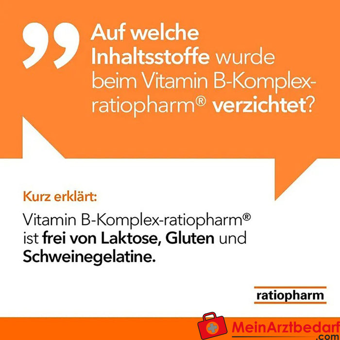 Complejo vitamínico B-ratiopharm® Cápsulas, 60 Cápsulas