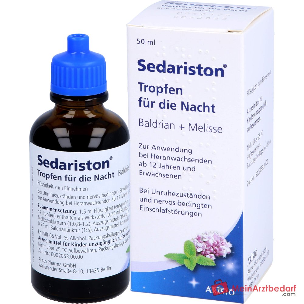 Sedariston Gocce per la Notte con Valeriana e Olio di Melissa Gocce 20 ml, 50 ml