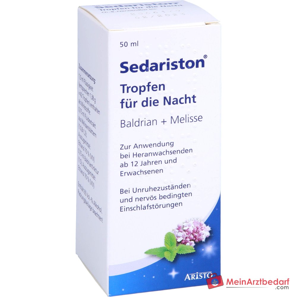 Sedariston Gocce per la Notte con Valeriana e Olio di Melissa Gocce 20 ml, 50 ml