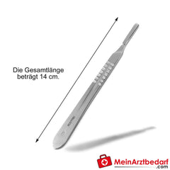 Skalpellklingenhalter aus rostfreiem Edelstahl.