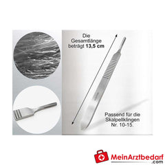 Skalpellklingenhalter aus rostfreiem Edelstahl.