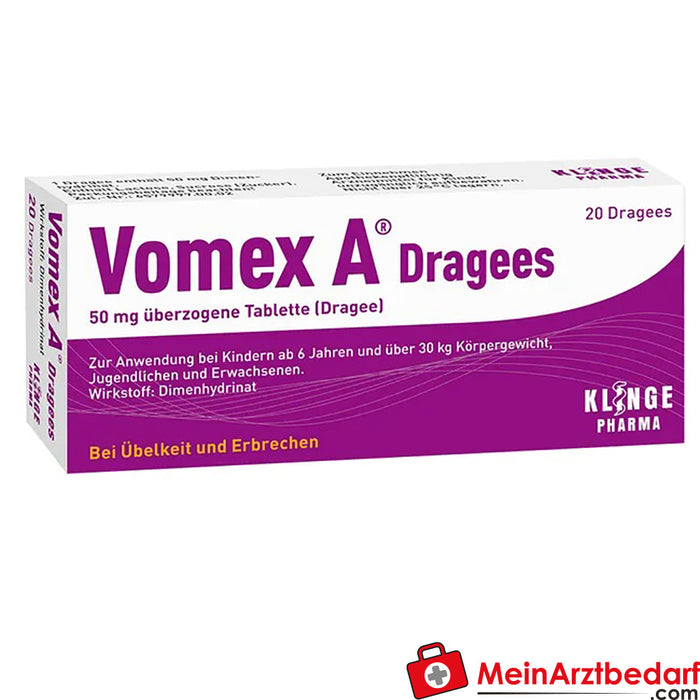 Vomex A kaplı tabletler