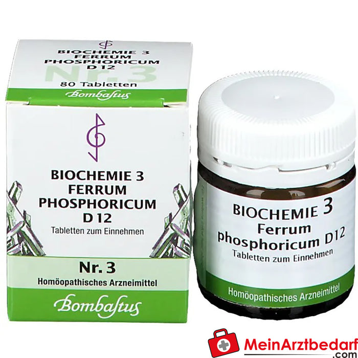 Bombastus Bioquímica 3 Ferrum phosphoricum D 12 Comprimidos