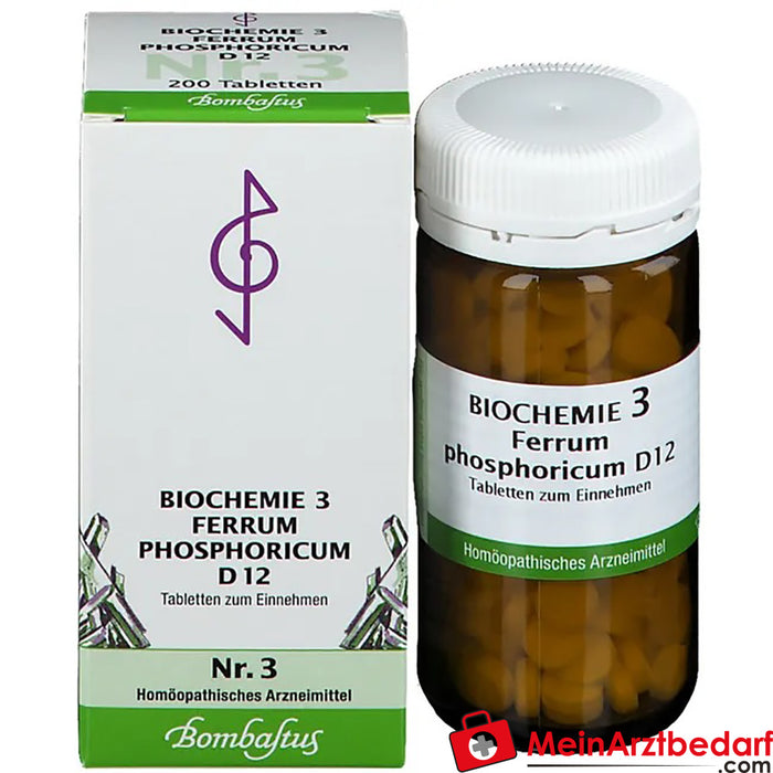 Bombastus Bioquímica 3 Ferrum phosphoricum D 12 Comprimidos