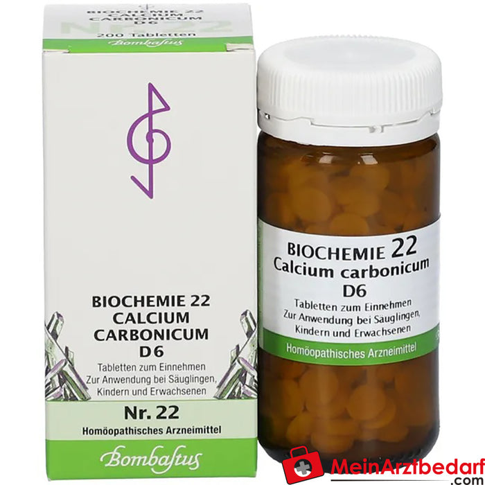 Bombastus Bioquímica 22 Calcio carbónico D 6 Comprimidos