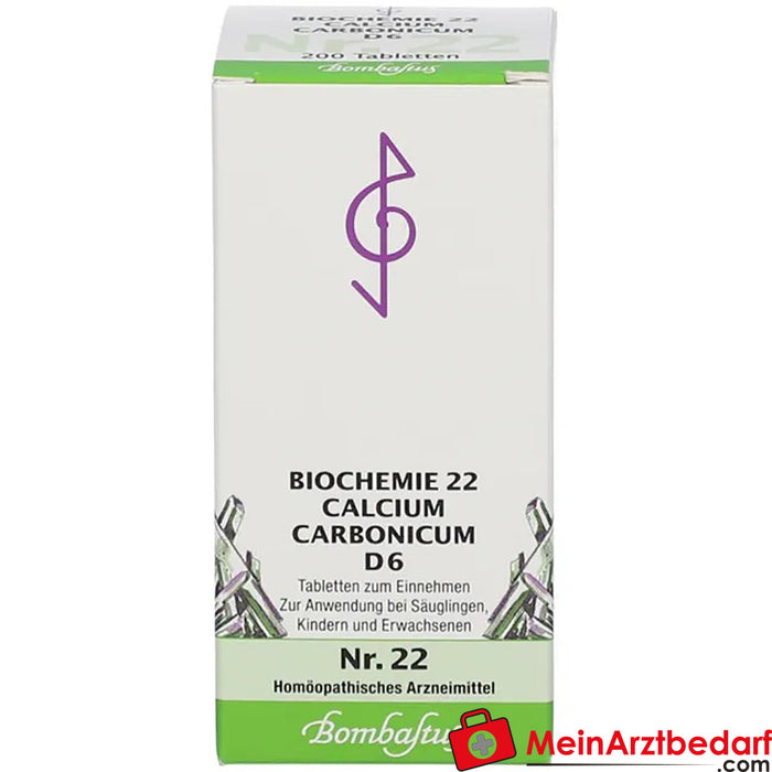 Bombastus Biochemistry 22 Calcium carbonicum D 6 Comprimidos