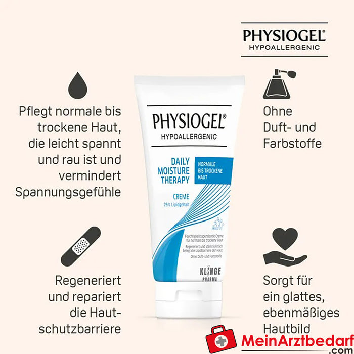 PHYSIOGEL Dagelijkse Vochtinbrengende Therapiecrème, 75ml