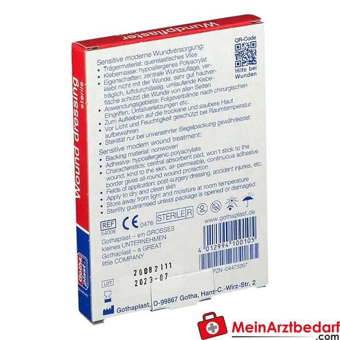 GoTa-POR® wound plasters sterile 5 cm x 7.2 cm, 5 pcs.