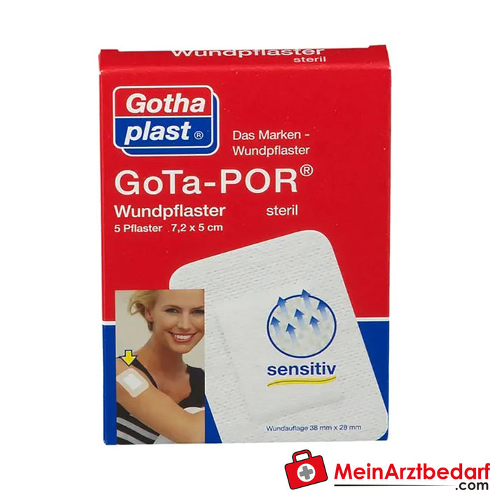 GoTa-POR® 无菌伤口膏药 5 厘米 x 7.2 厘米，5 块。