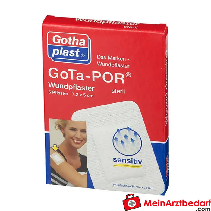 GoTa-POR® 无菌伤口膏药 5 厘米 x 7.2 厘米，5 块。