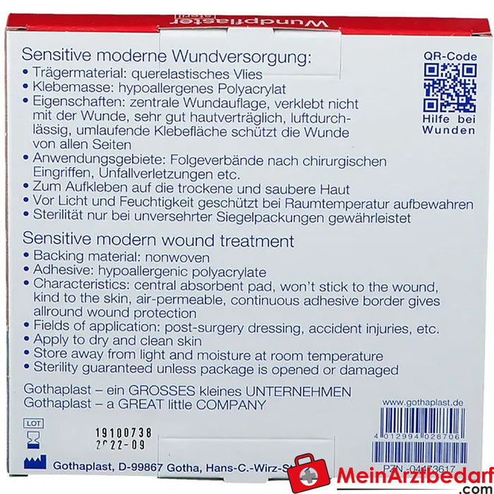 GoTa-POR® steriel (hypoallergeen) 8 cm x 10 cm, 5 st.