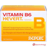 Hevert Vitamin B6 Pyridoxinhydrochlorid Tabletten, 100 Stück