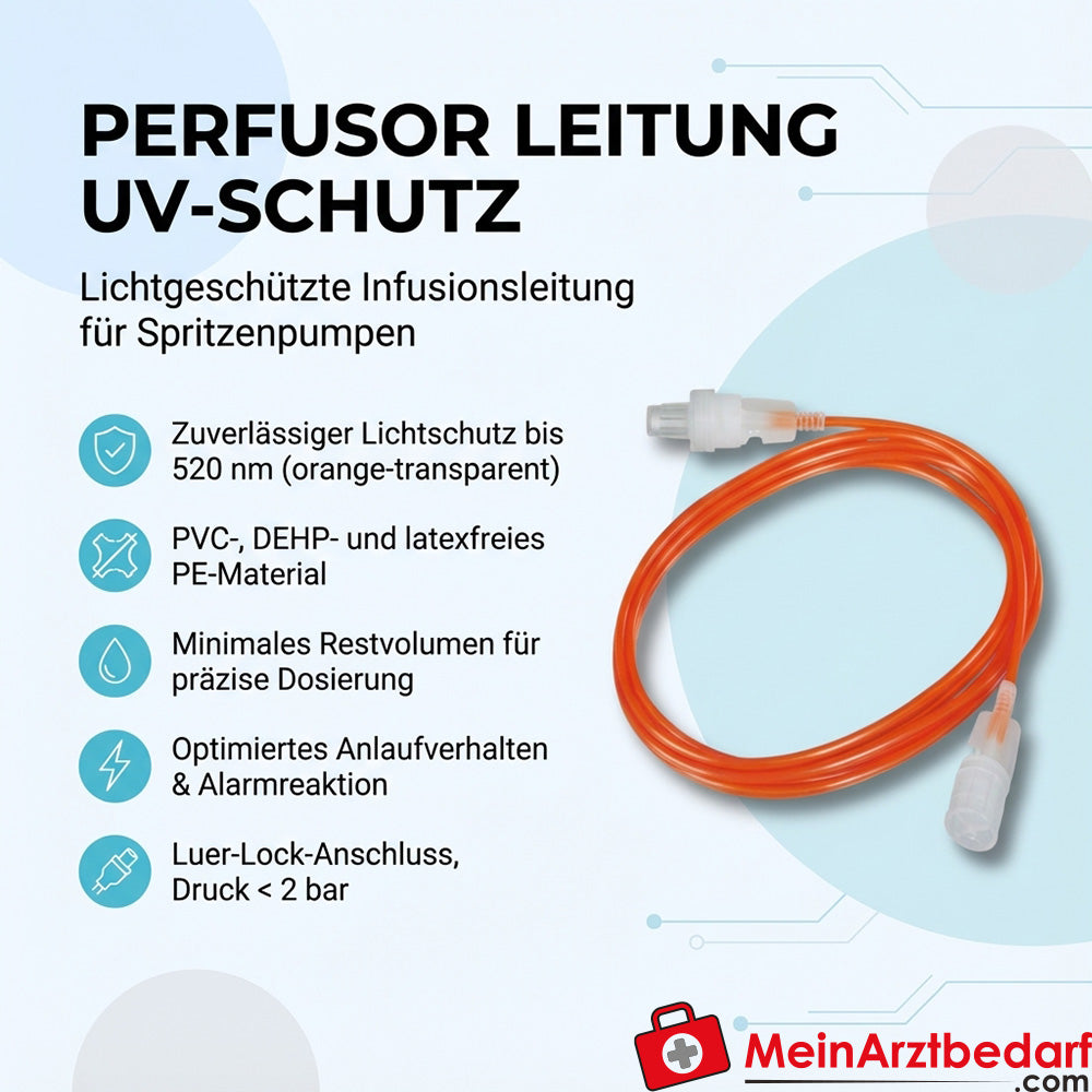 B. Braun Perfusor linea protezione UV PE Luer-Lock 150/200 cm arancione