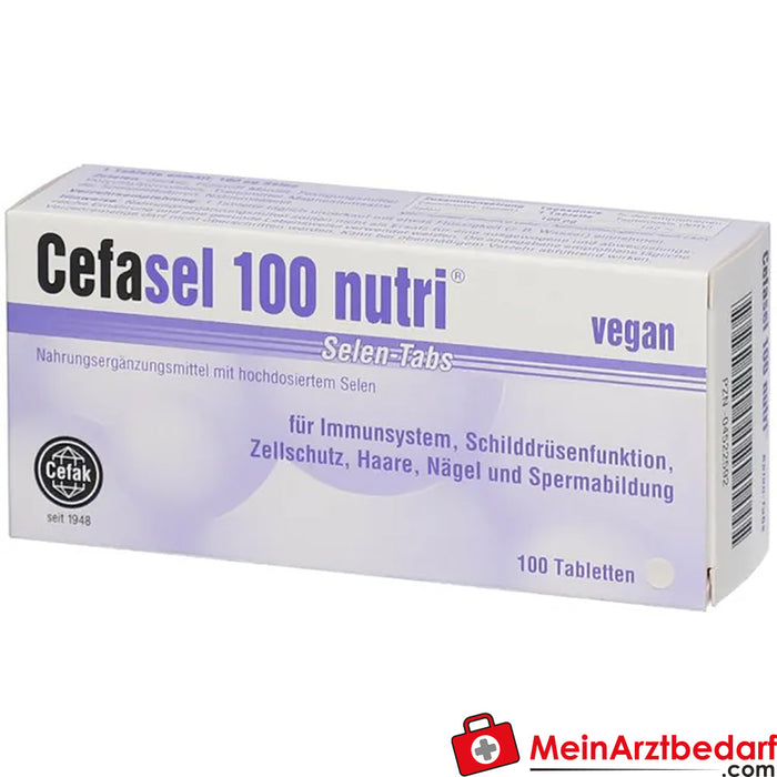 Cefasel 100 nutri® Selenium Tabs, 100 stuks.