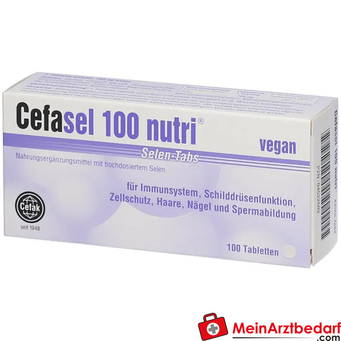 Cefasel 100 nutri® 硒片，100 片。