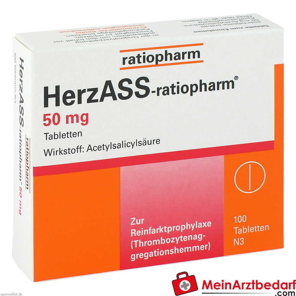 HerzASS-ratiopharm® 50 mg Tabletten.