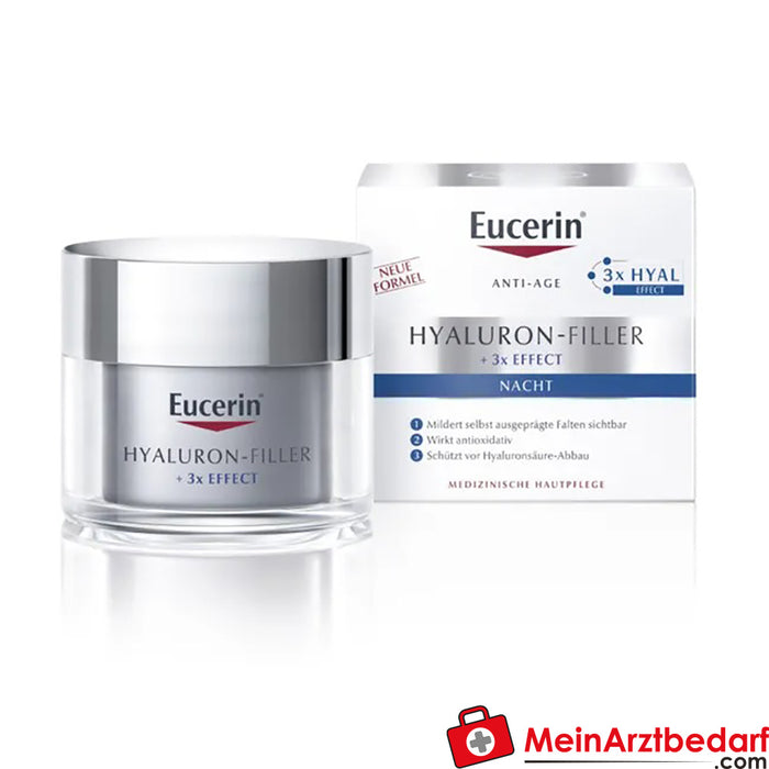 Eucerin® Hyaluron-Filler Nachtpflege – Glättet Falten, 50ml