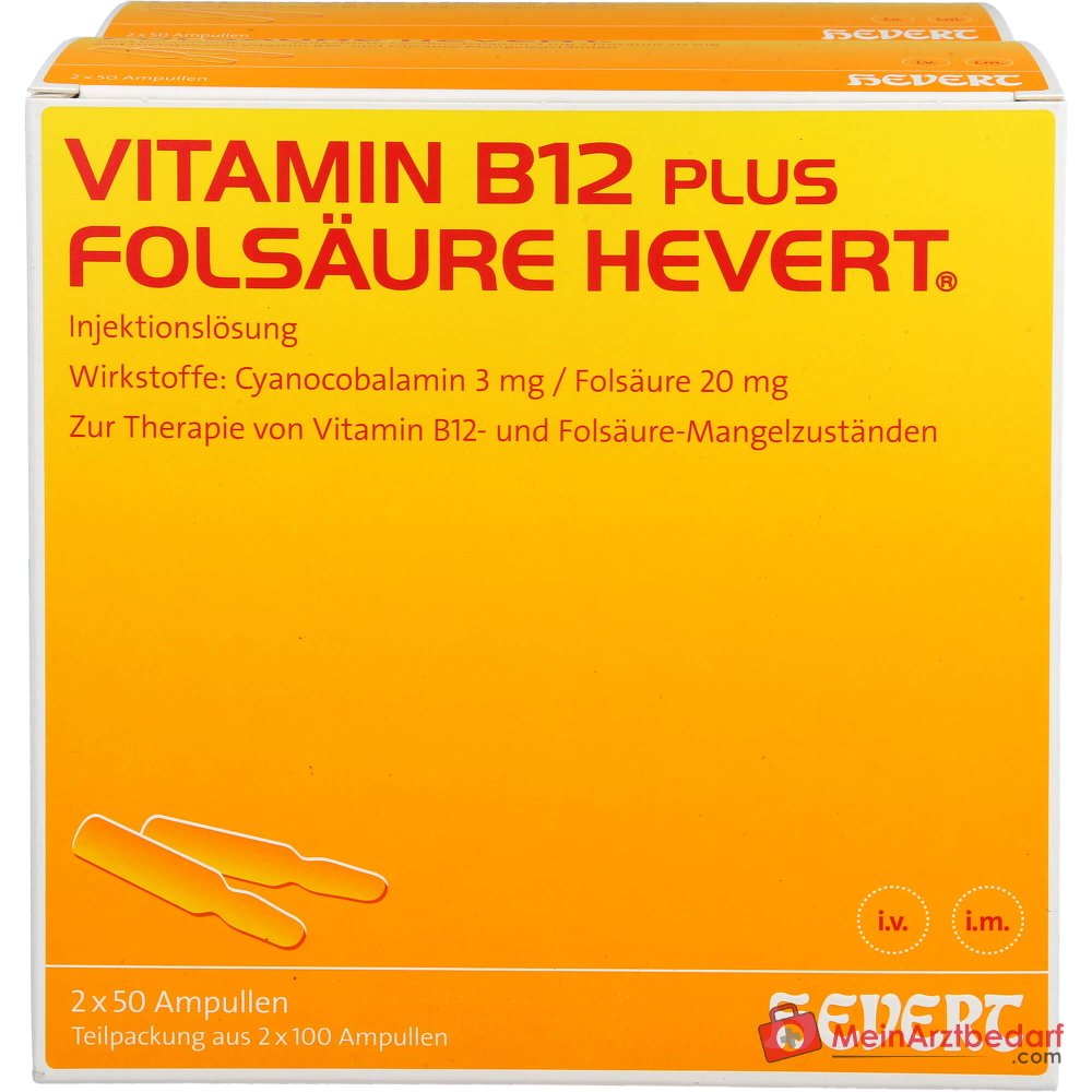 Hevert Vitamine B12 plus acide folique ampoules Hevert, 2x10x2 ml