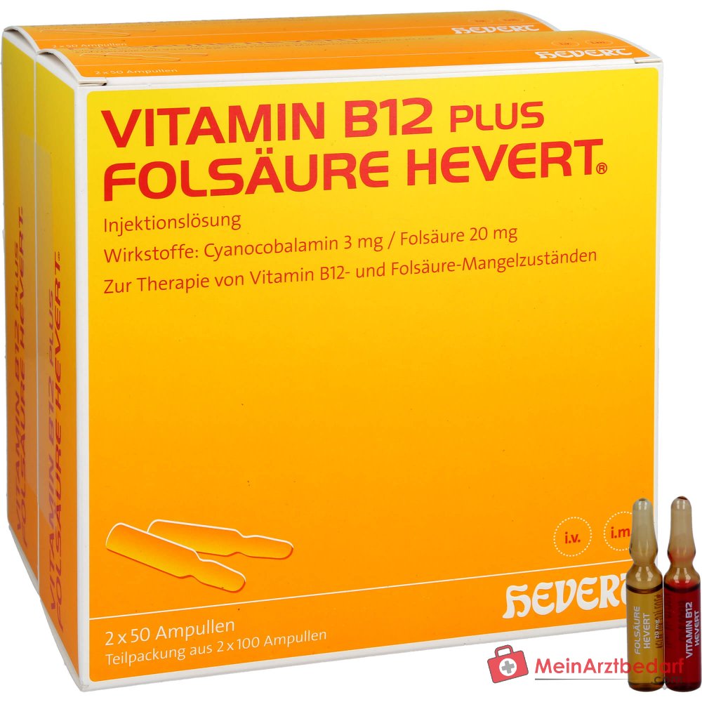 Hevert Vitamine B12 plus acide folique ampoules Hevert, 2x10x2 ml