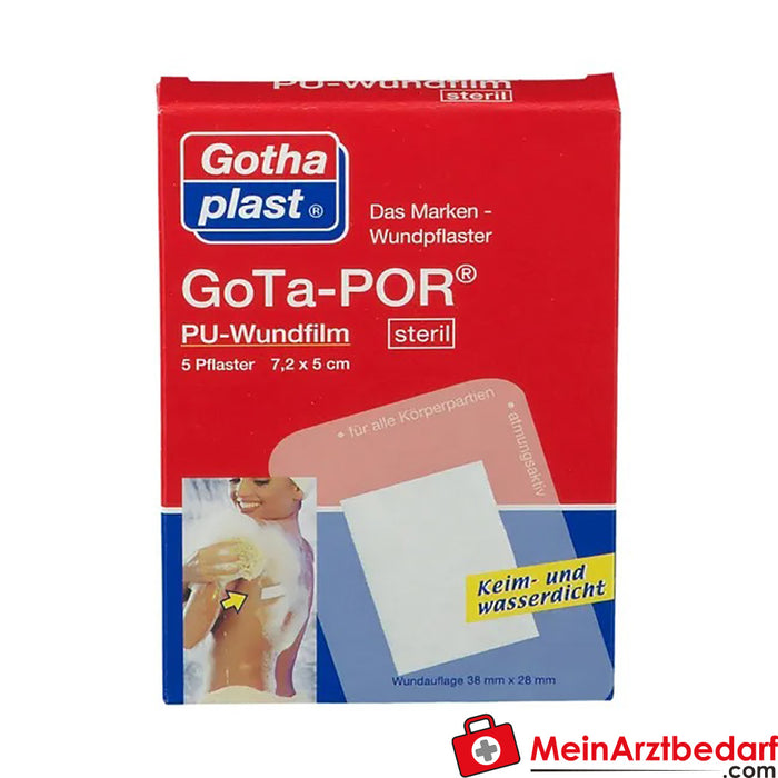 Gota-POR PU 无菌伤口薄膜 7.2 厘米 x 5 厘米，5 件。