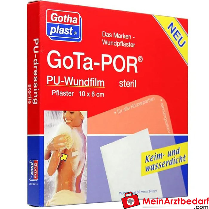 GoTa-POR® PU-Wundfilm steril 10 cm x 6 cm, 5 St.