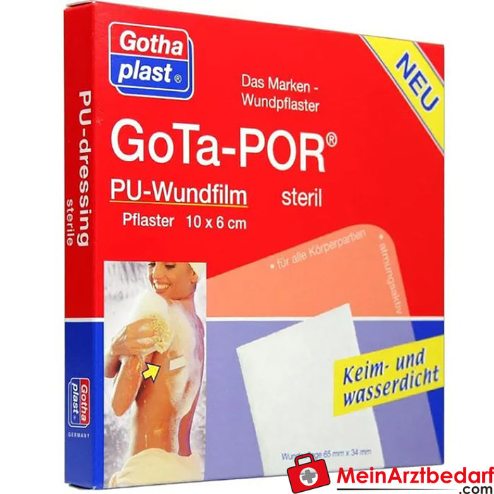 GoTa-POR® PU yara filmi steril 10 cm x 6 cm, 5 adet.