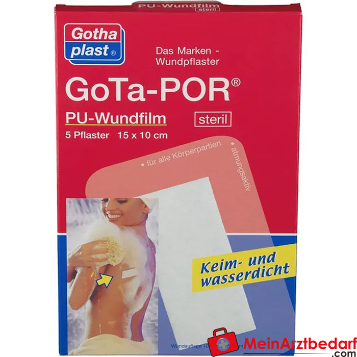 GoTa-POR PU film para heridas estéril 15 cm x 10 cm, 5 uds.