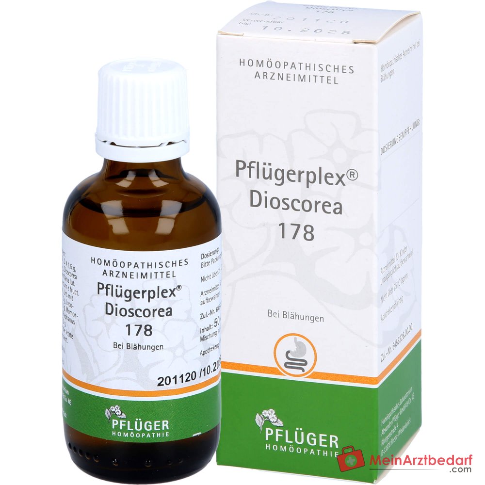 Pflügerplex Dioscorea 178 con Carbo vegetabilis y glóbulos de Lycopodium