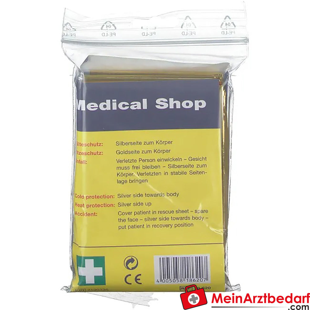 YPSISAVE Rettungsdecke gold/silber 160 x 210 cm, 1 St..